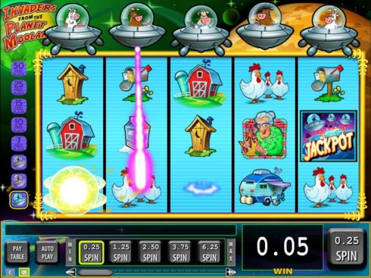 Play Invaders from the Planet Moolah pokie NZ