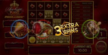 Jackpot King Prize Lines: Free spins and/or respins
