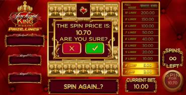 Jackpot King Prize Lines: Risk game