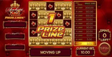 Jackpot King Prize Lines: Unique features