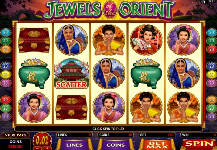 Play Jewels of the Orient pokie NZ