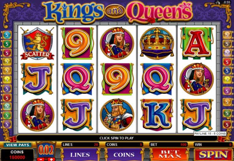 Play Kings and Queens pokie NZ