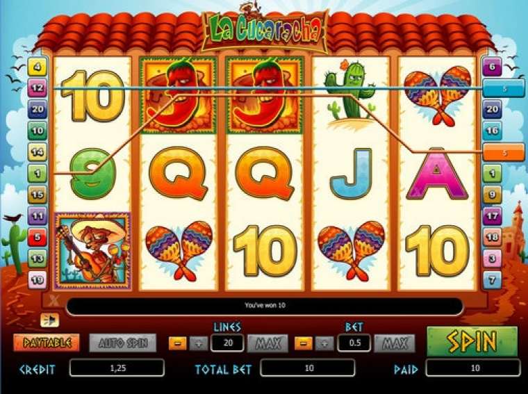 Play La Cucaracha pokie NZ