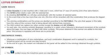 Lotus Dynasty: Rules