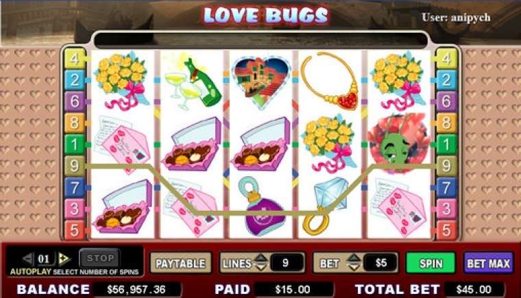 Play Love Bugs pokie NZ
