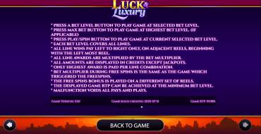 Luck & Luxury: Rules