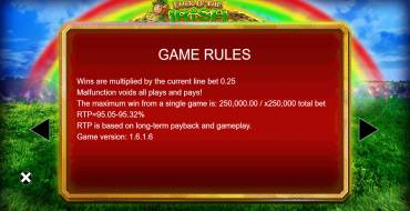 Luck O' The Irish Fortune Spins: Rules