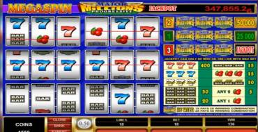 Major Millions 3 Reel Progressive: Winnings