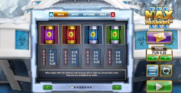 Max Megaways 3: Payout table