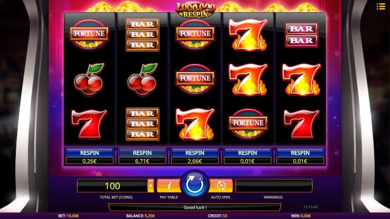 Play Million Coins Respin pokie NZ