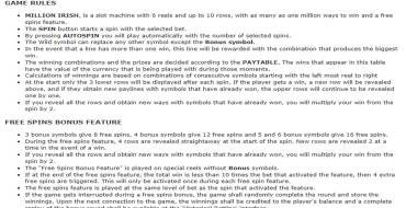 Million Irish: Rules