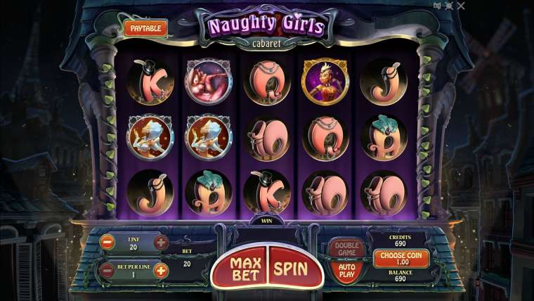 Play Naughty Girls Cabaret pokie NZ
