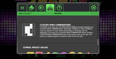 Neon Cluster Wins: Lines