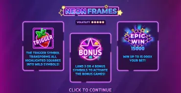 Neon Frames: Unique features