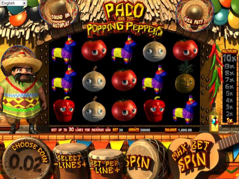 Play Paco and the Popping Peppers pokie NZ