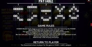 Power Wildz Fruit Saga: Rules