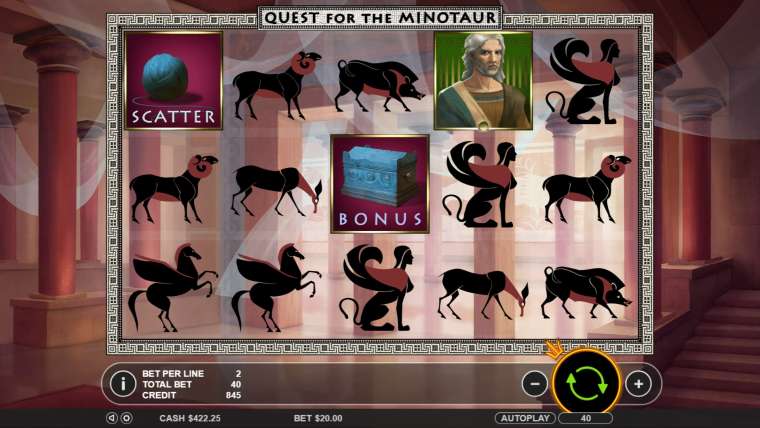 Play Quest for the Minotaur pokie NZ
