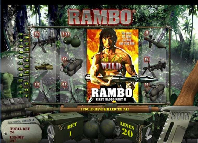 Play Rambo pokie NZ
