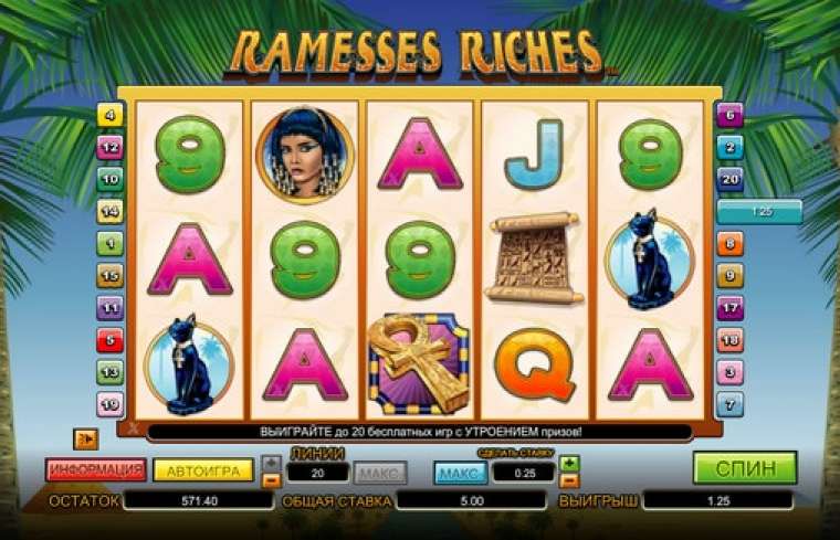 Play Ramesses Riches pokie NZ
