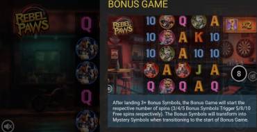 Rebel Paws: Bonus games