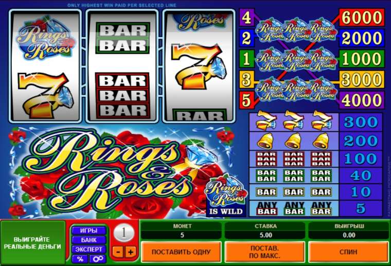 Play Rings and Roses pokie NZ