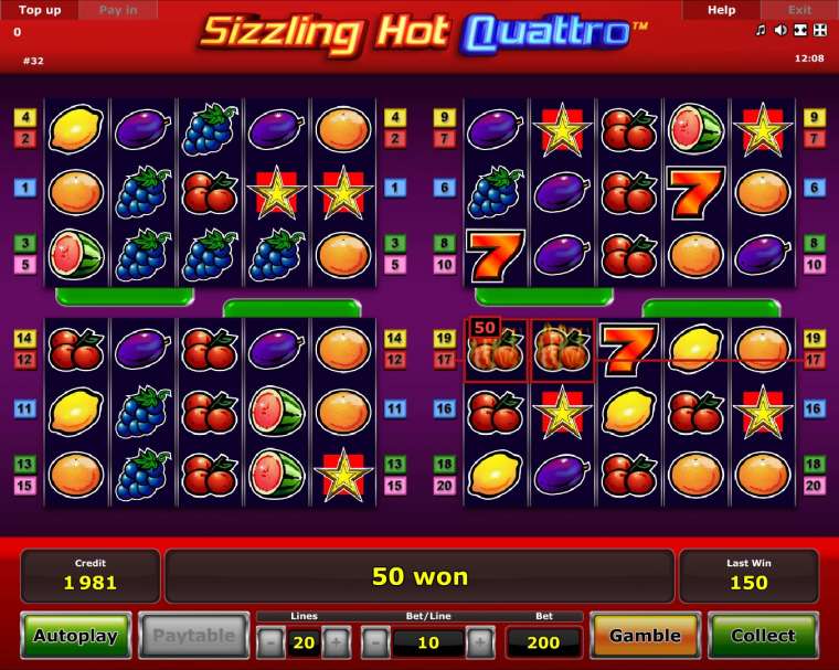 Play Sizzling Hot Quattro pokie NZ