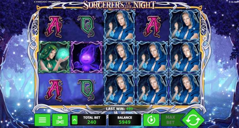 Play Sorcerers of the Night pokie NZ
