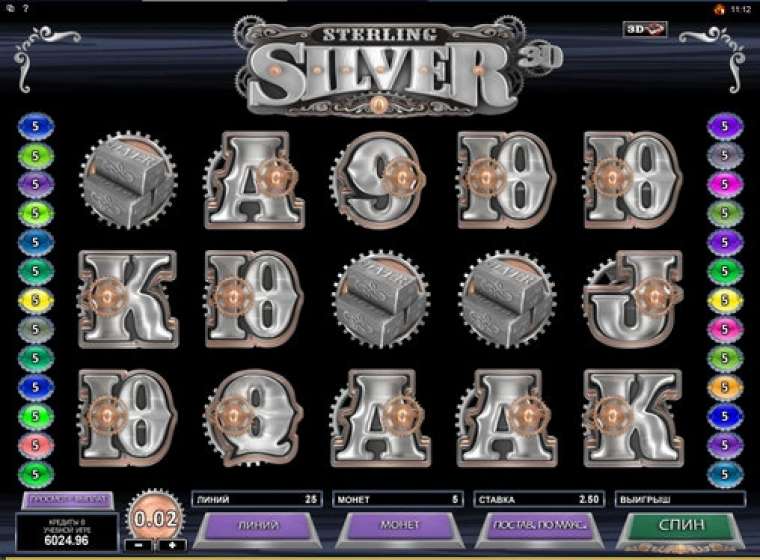 Play Sterling Silver 3D pokie NZ