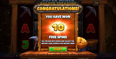 Super Miner – Golden Treasure: Free spins