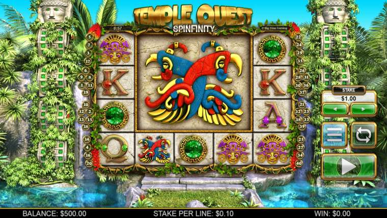 Play Temple Quest Spinfinity pokie NZ