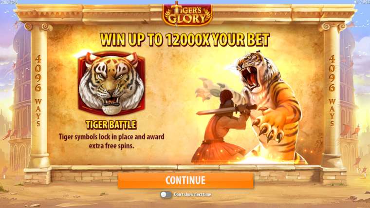 Play Tiger’s Glory pokie NZ