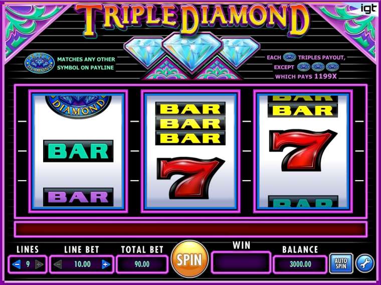Play Triple Diamond pokie NZ