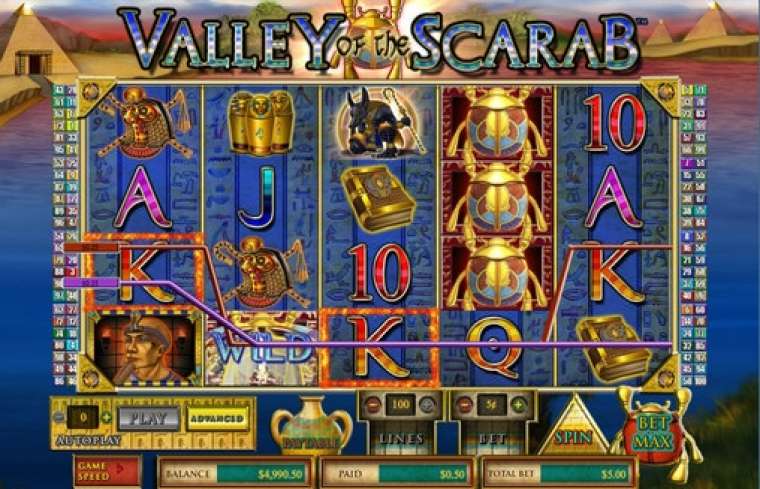 Play Valley of the Scarab pokie NZ