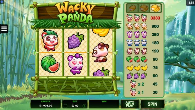 Play Wacky Panda pokie NZ