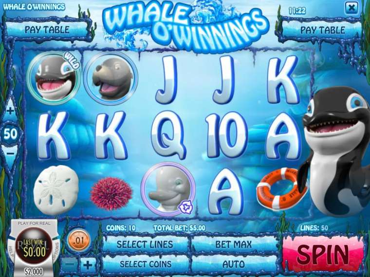 Play Whale O’ Winnings pokie NZ