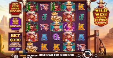 Wild West Gold Blazing Bounty: Slot machine