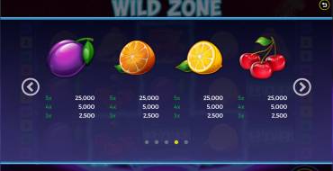 Wild Zone: Payout table