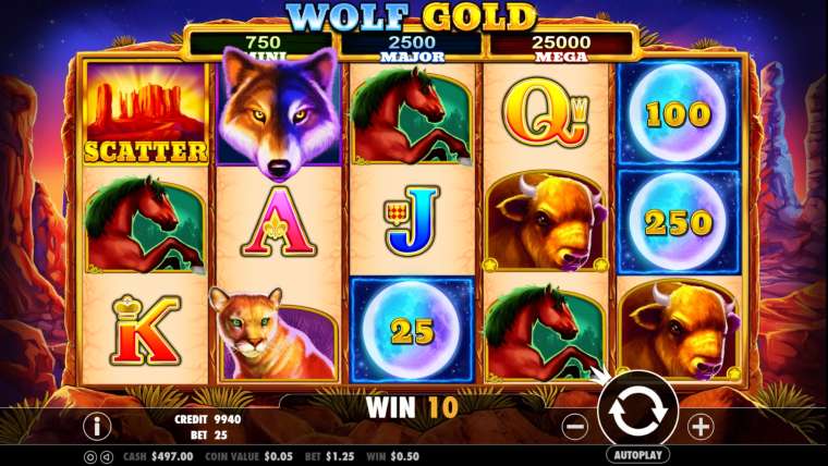 Play Wolf Gold pokie NZ
