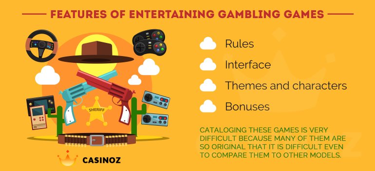 Features of entertaining games