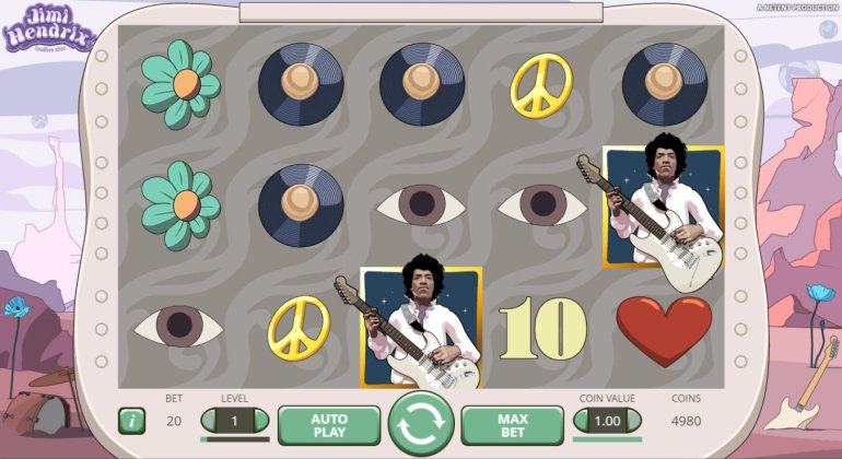 jimi Hendrix pokie machine