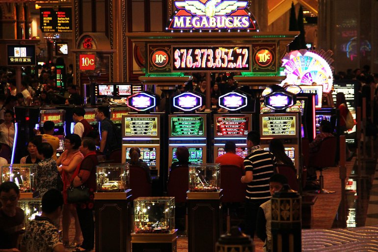 Players on the Megabucks pokie machine