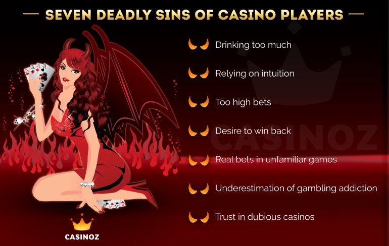 seven deadly sins of casino players