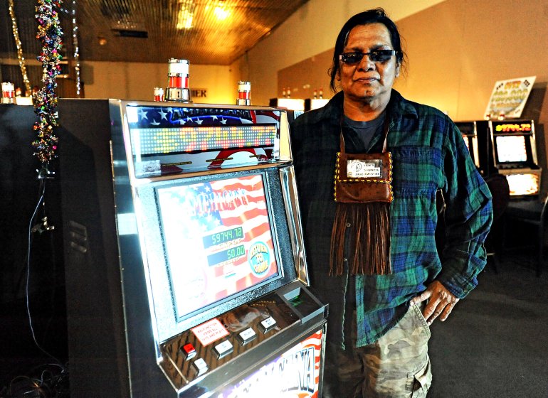 Indian at the slot machine